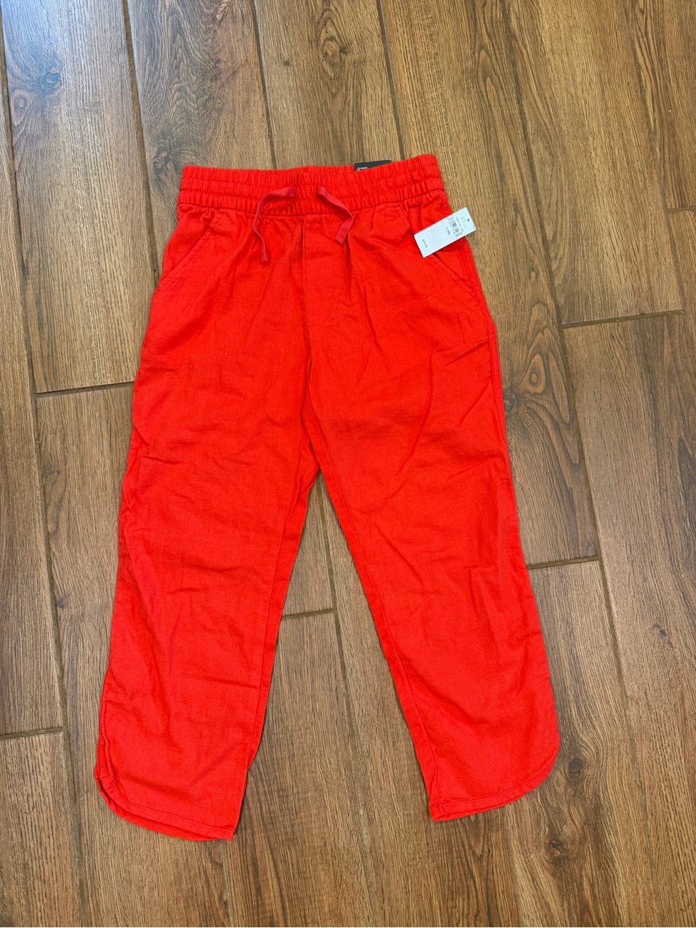 GAP kids Bright Red Kids Pull-On linen Casual Pants / girls youth large / nwt